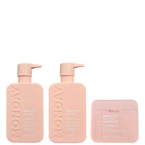 Monday Haircare/Smooth AntiFrizz Set "mit Sheabutter+Jojobaöl" 950ml