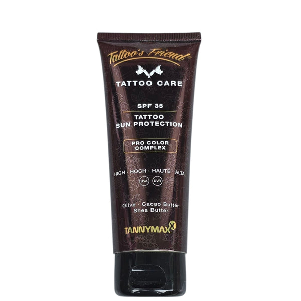 Tannymaxx/Tattoo Friends
SPF35 Tattoo Sun Protection
100ml