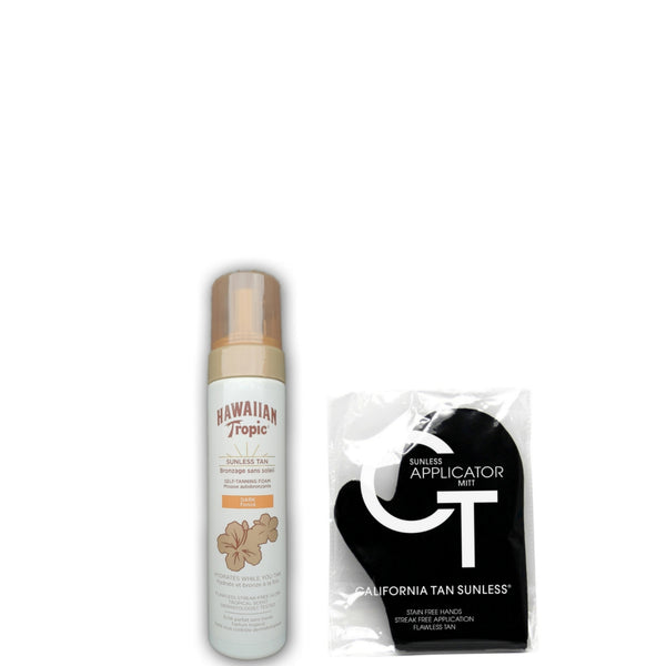Hawaiian Tropic/Self Tanning Foam "Dark" 200ml+Handschuh