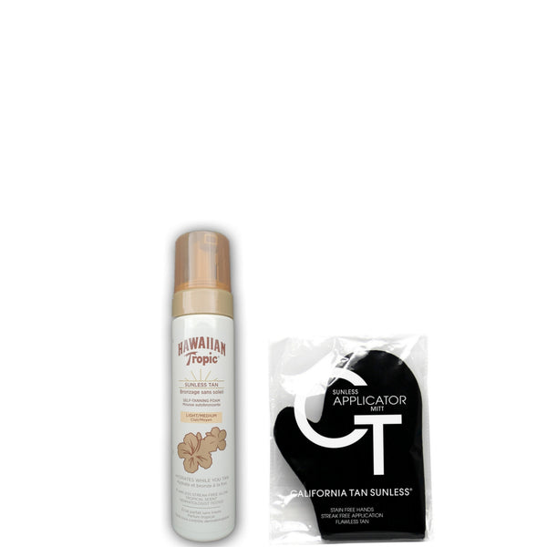 self tanning handschuh Hawaiian Tropic/Self Tanning Foam"Light/Medium" 200ml+Handschuh – sunside75.com
