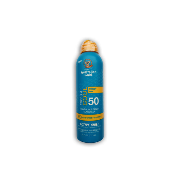 Australian Gold - SPF 50 Fresh&Cool
Continuous Spray Sunscreen "Active Chill" 177ml
