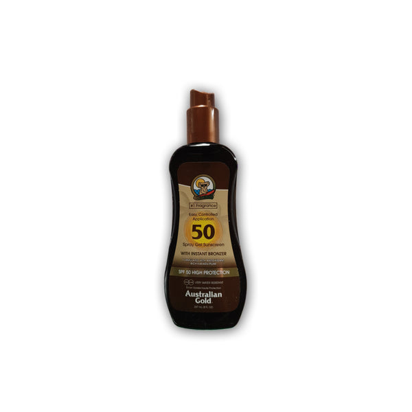 Australian Gold/SPF 50 Spray Gel Sunscreen
with Bronzer 237ml